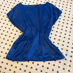 Blue Satin Blouse from The Limited